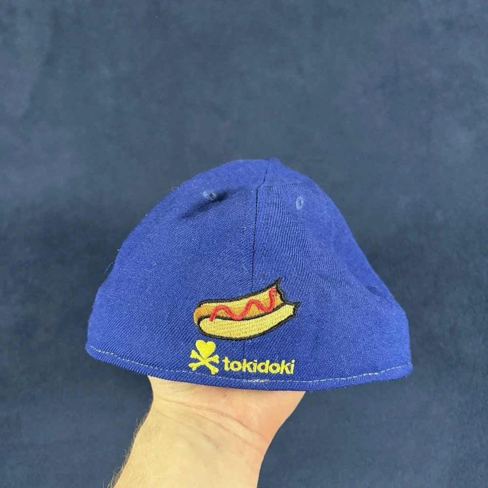 Tokidoki New Era 59FIFTY Fitted Hat 7 1/2 Blue Ninja Skateboard Hot Dog Cap 2010